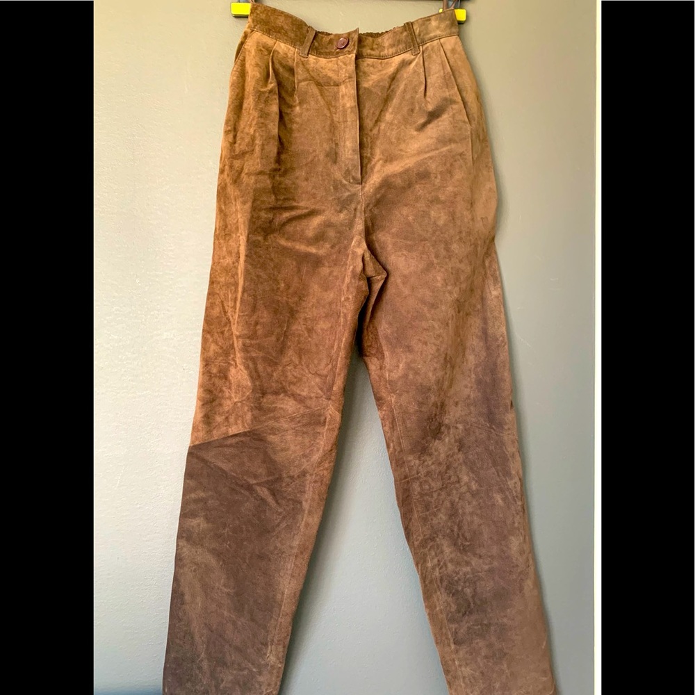 Suede high waisted pants size 6